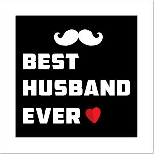 Mens Best Husband Ever T Shirt Funny Novelty Sincere Valentines Day Tee for Guys Posters and Art